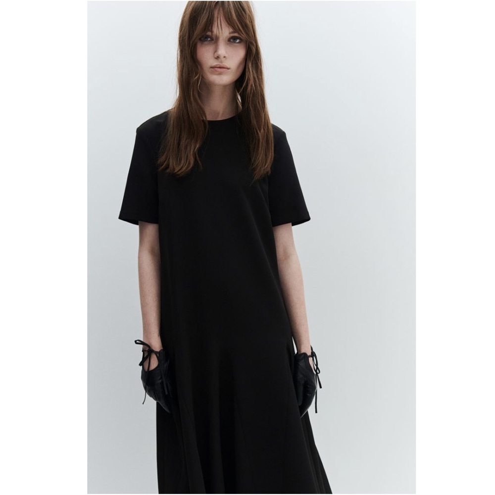 h&m flared skirt dress